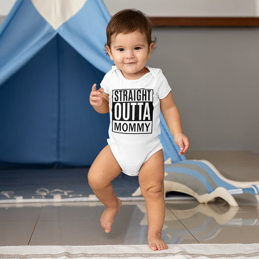 Straight Outta Mommy Rompers
