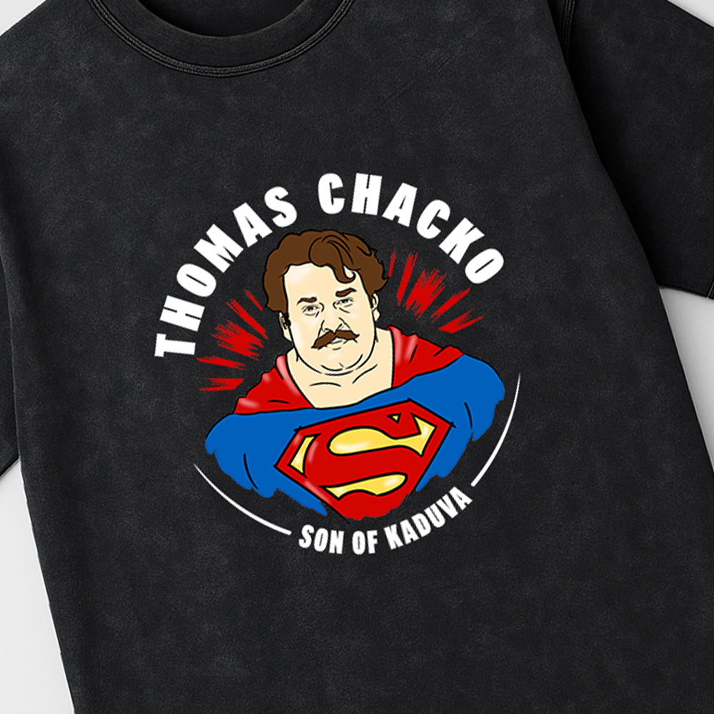 Lalettan Superman Acid Wash T-Shirt